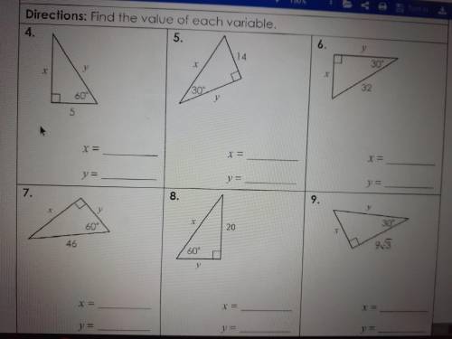 Please tell me how to solve for x and y for these