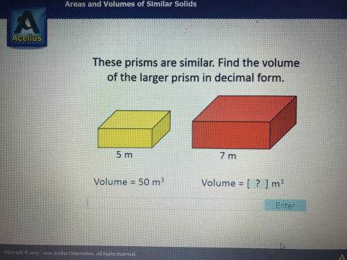 CAN SOMEONE HELP ME ??? This is areas and volumes of similar solids