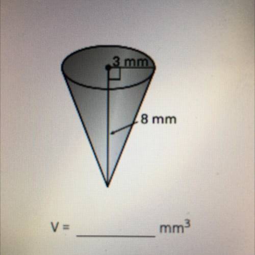 Find the volume of the cone. Round your answer to two decimal places.