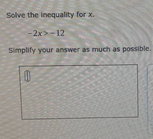Solve inequality for x.