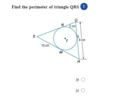 Find the perimeter of triangle QRShelppp plzzz thx