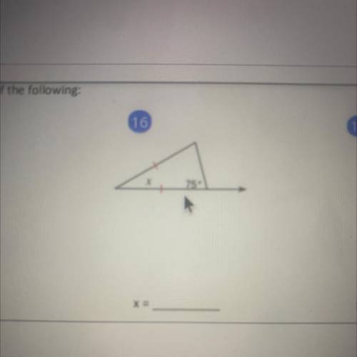 I need to find angle x