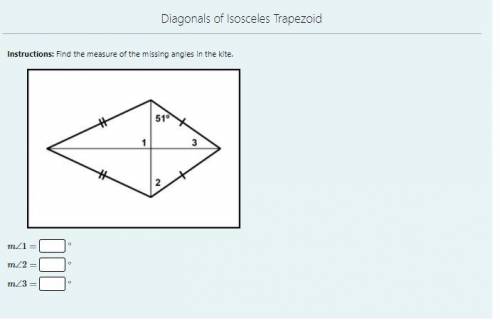 Instructions: Find the measure of the missing angles in the kite.
Please help!
:)