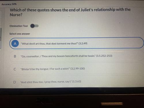 Which of these quotes shows the end of Juliet’s relationship with the nurse?