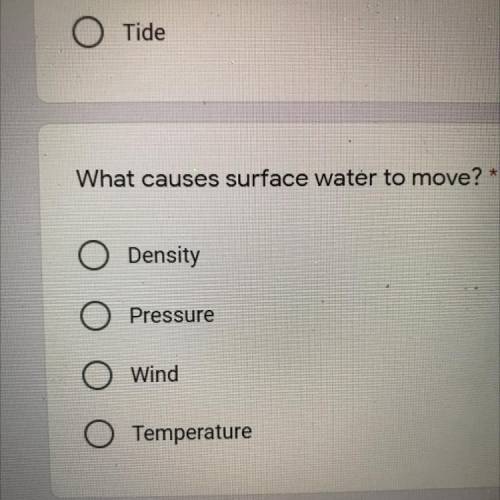 What causes surface water to move