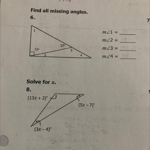 Can someone please help me solve these two problems??? 6 and 8