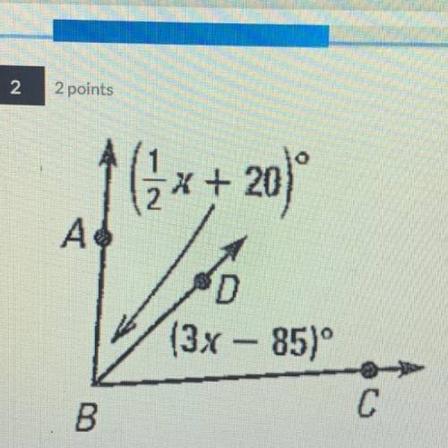 If ray BD is an angle bisector, solve for