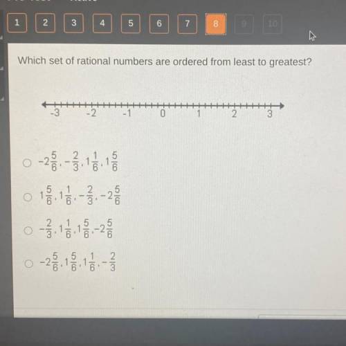 Which set of rational numbers are ordered from least to greatest?