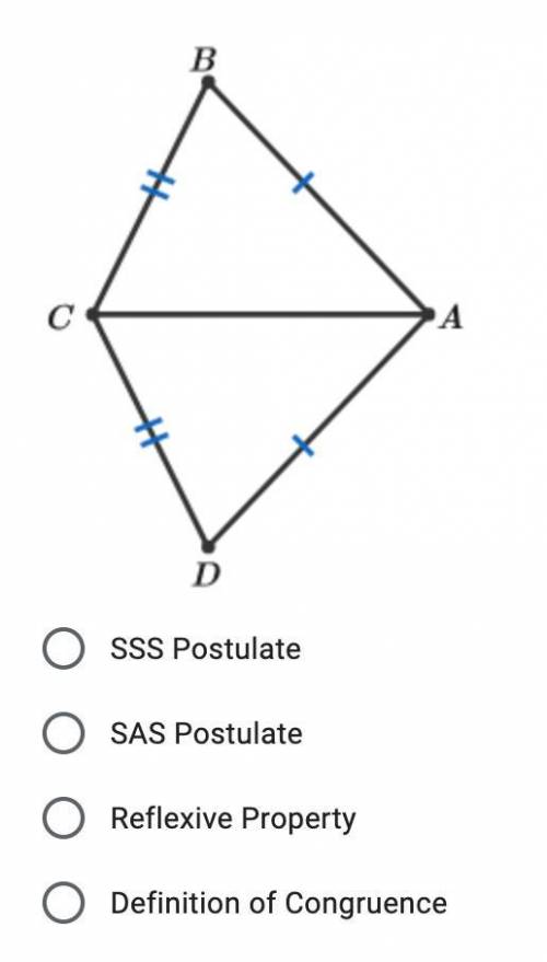 Please help!!!

State the postulate or theorem that proves that the triangles are congruent. If th