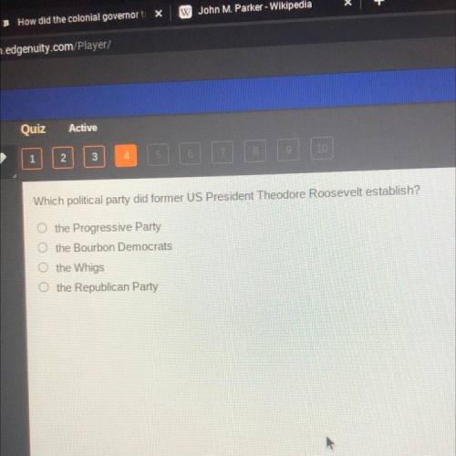 Which political party did former US President Theodore Roosevelt establish?