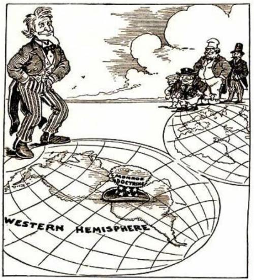 The U.S policy depicted above was designed to-

show united states interests in claiming south ame