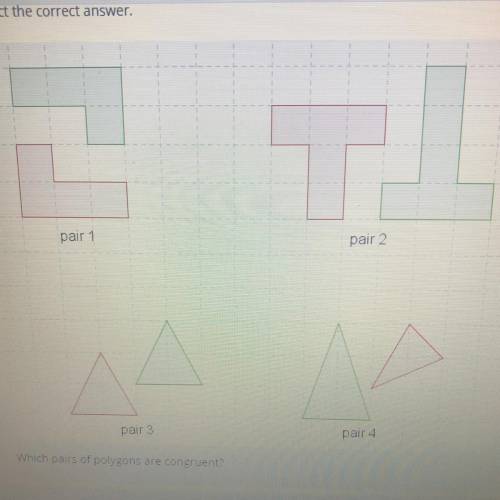 Which pairs of polygons are congruent?