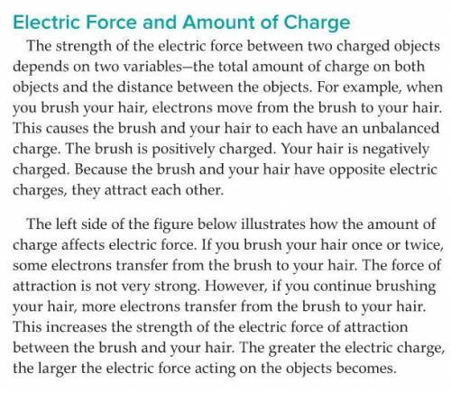 Please answer quickly. How is an electric force similar to other kinds of forces? I attached the in