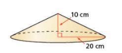 Find the volume of the cone. Round your answer to the nearest tenth