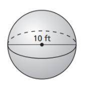 What is the volume of the sphere? Round your answer to the nearest tenth