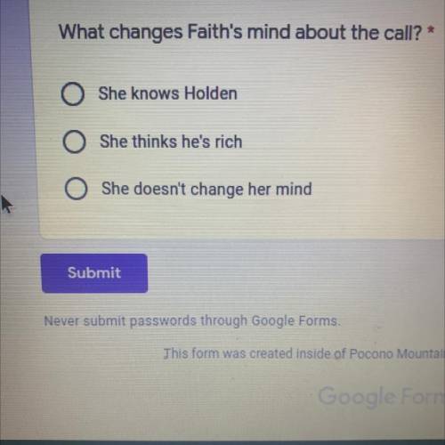 What changes Faith's mind about the call?