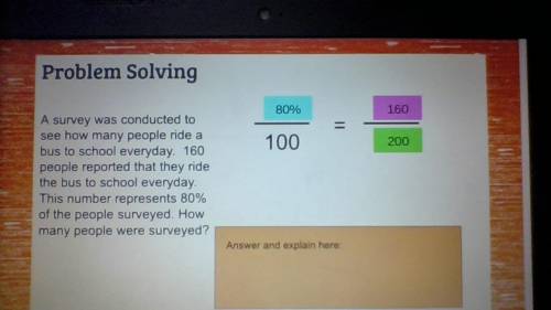 How would i explain how i got this answer (the answer was the green section- 100 )
