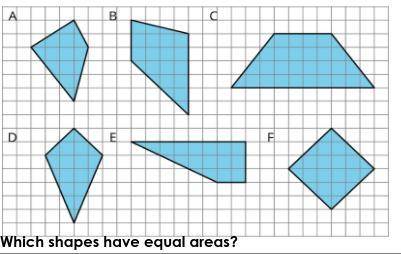 Which of these shapes have the same area? Plz help thx