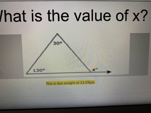 What is the value of x??