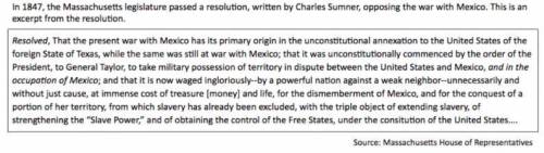 #1) Which evidence best supports the claims made by this excerpted resolution?

A) Mexican militar
