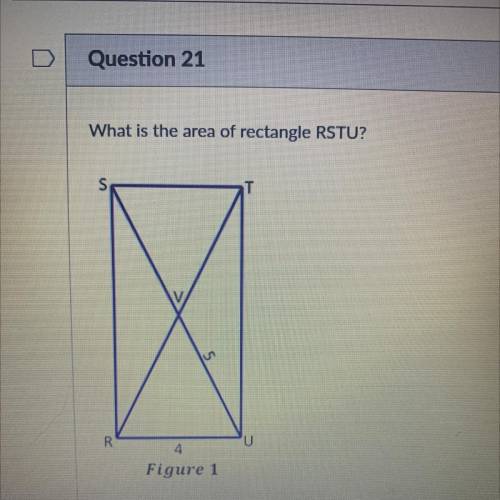 What is the area of rectangle RSTU? Show step by step!

Plz help me and solve this ASAP! Solve ASA