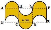 The figures below are based on semicircles and squares. Find the perimeter and the area of each sha