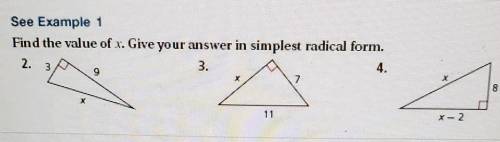 Find the value of x. Give your answer in simplest radical form.