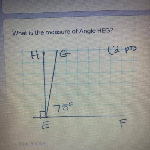 What is the measure of Angle HEG?