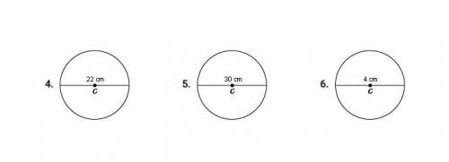 For questions 1 – 6, find the area of the circle to the nearest hundredth.

Any help appriciated a