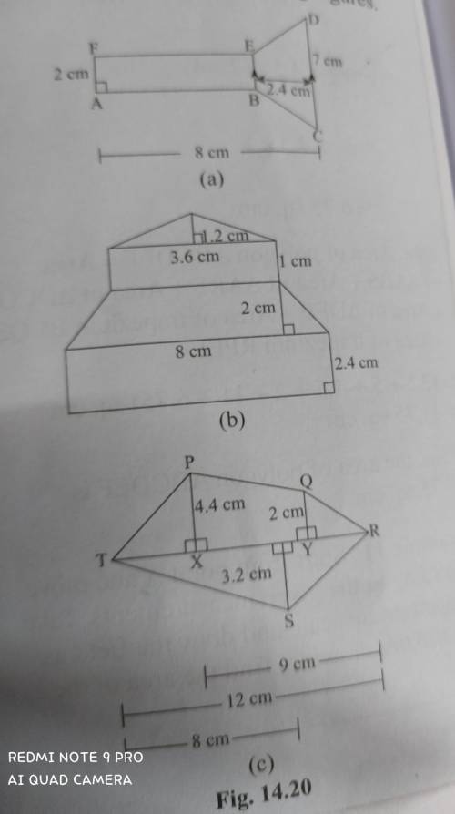 2. find the area of given 4 figures??