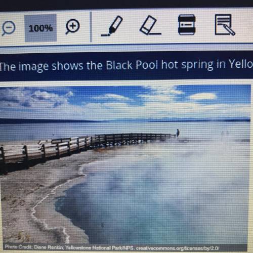 The image shows the Black Pool hot spring in Yellowstone National Park.

planya
Why do hot springs