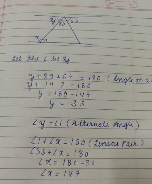 Need help
In the figure below I || m. Find x
X =