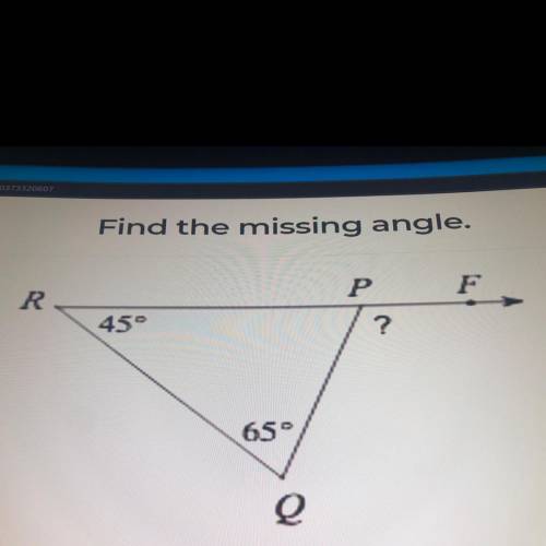 Find the missing angle.
Answers:
40
70
120
110
Please help