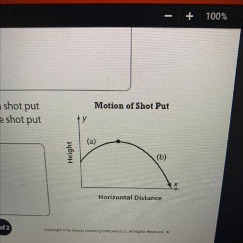 Hector makes a graph to show the height of a shot put

after it is thrown. Describe the behavior o