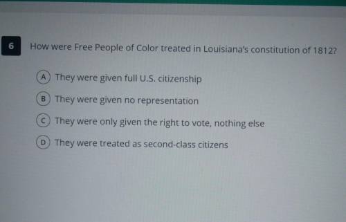 How were Free People of Color treated in Louisiana's constitution of 1812?