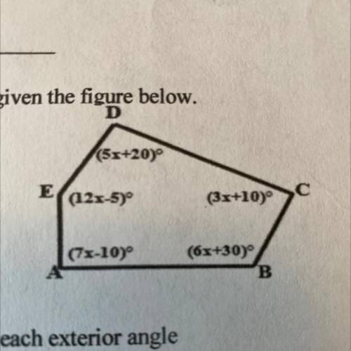 Find the value of x given the figure below.