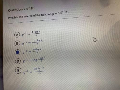 Help me finding the inverse function of this problem