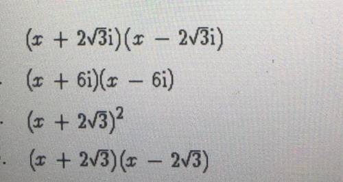 Which expression is equivalent to this polynomial. x^2+12