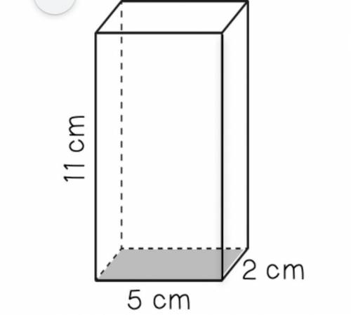 A rectangular prism is shown below. What is the lateral surface area?