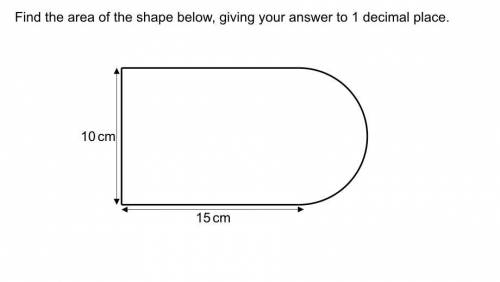 Find the area of the shape below, giving your answer to 1 decimal place