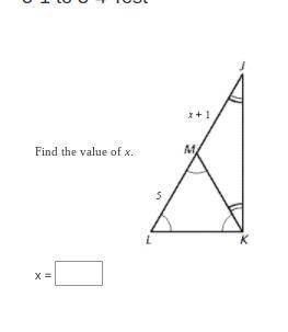 Find value of x (triangle)
help, in a test !!