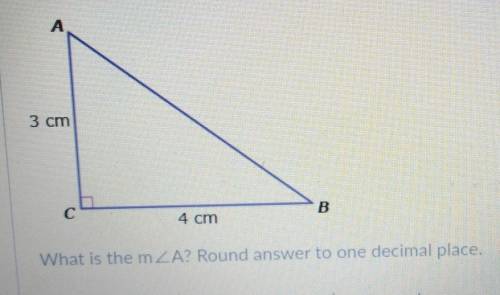 What's the angle of A. Round answer to one decimal place.