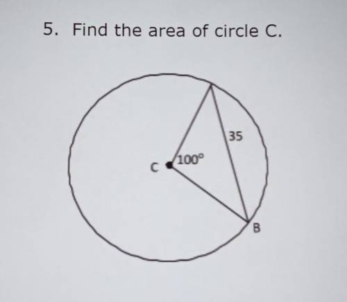 Find the area of circle C.