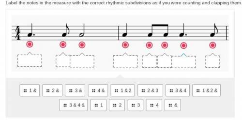 Label the notes in the measure with the correct rhythmic subdivisions as if you were counting and c