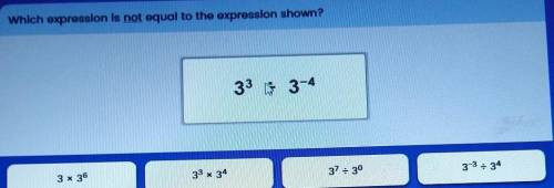 Which expression is not equal.