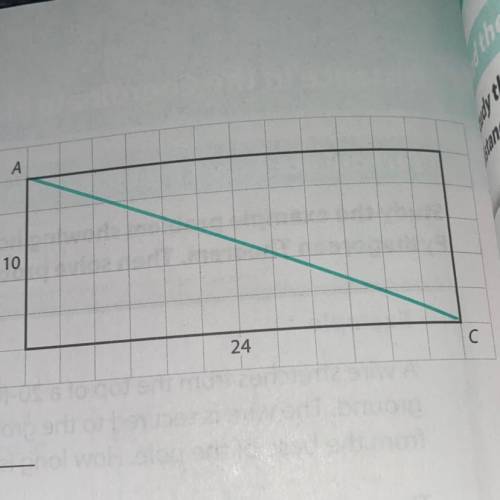 Find the length of diagonal AC in the rectangle
at the right
show you’re work plss