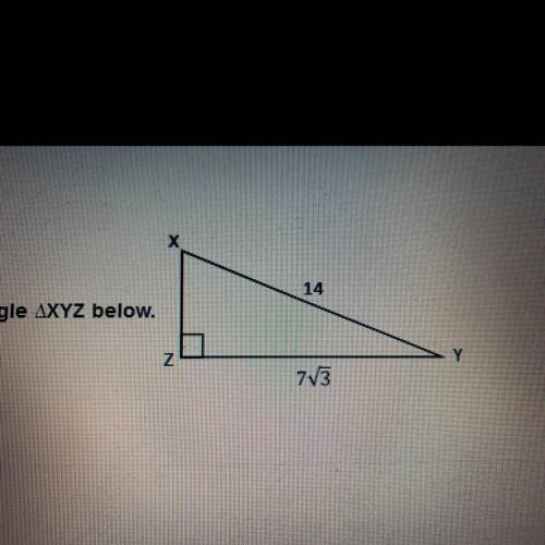 Use the Pythagorean theorem to find the length of xz in triangle XYZ below
Show work please