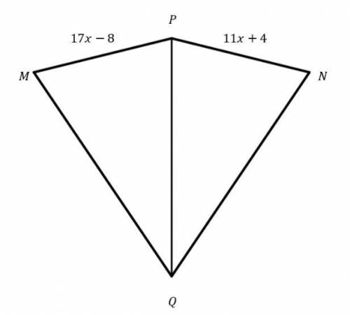 Find the value of X in order to prove that the two triangles are congruent by the SSS Congruence Po