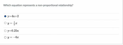 Which equation represents a non-proportional relationship?