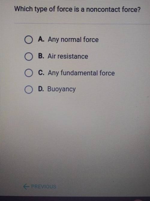 Which type of force is a noncontact force?